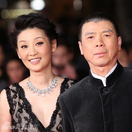 Xu Fan (L) and Feng Xiaogang arrive on the red carpet during the opening of the 7th annual Rome International Film Festival in Rome on November 9, 2012.   UPI/David Silpa Photo via Newscom